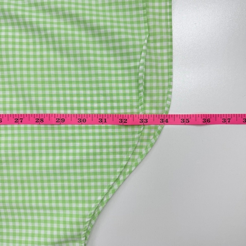 Ralph Lauren Golf Shirt Mens XL Green Gingham Tilden Cotton Button Down Preppy - Picture 6 of 7
